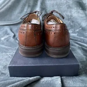 Herring Shoes - Mens Leather Wingtip Brogue Dress Shoes - Goodyear Welted Herring Shoes Single Monk Strap Goodyear Welted Burgundy UK  main image 4